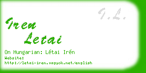 iren letai business card